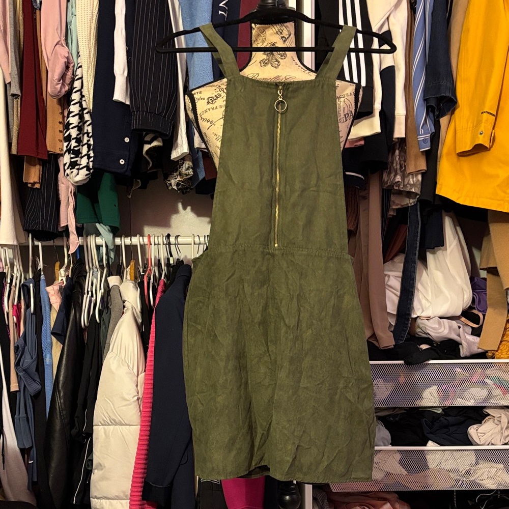 Primark Olive Green Midi Dress with Zipper
